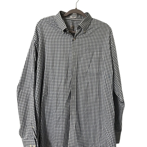 Peter Millar Other - Peter Millar Nanoluxe 100% Cotton Blue and White plaid Dress Shirt Size XL